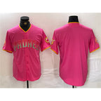 San Diego Padres Blank Pink Cool Base Stitched Baseball Jersey