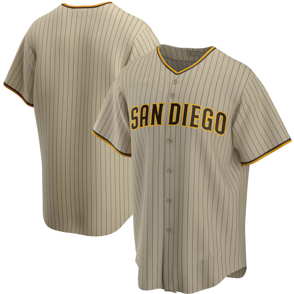 San Diego Padres Tan Alternate Replica Team Baseball Jersey