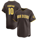 San Diego Padres #10 Jurickson Profar Brown 2024 Away Limited Stitched Baseball Jersey