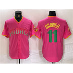 San Diego Padres #11 Yu Darvish Pink Cool Base Stitched Baseball Jersey