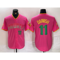 San Diego Padres #11 Yu Darvish Pink Player Number Fashion Baseball Jersey