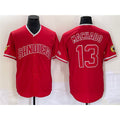 San Diego Padres #13 Manny Machado Red Cool Base Stitched Baseball Jersey