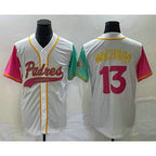 San Diego Padres #13 Manny Machado White NEW 2023 City Connect Cool Base Stitched Baseball Jersey