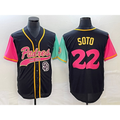 San Diego Padres #22 Juan Soto Black NEW 2023 City Connect Cool Base Stitched Baseball Jersey