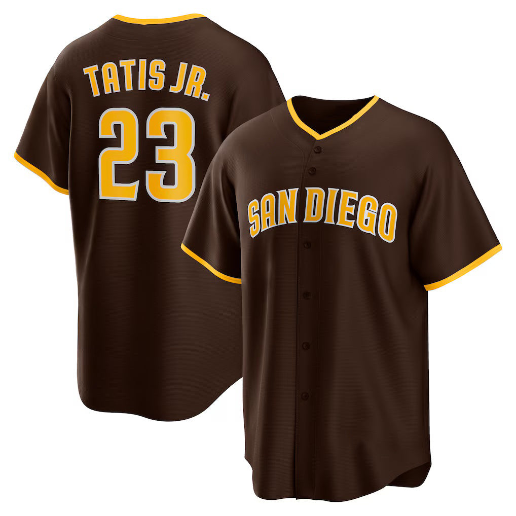 San Diego Padres #23 Fernando Tatis Jr. Brown Alternate Replica Player Baseball Jersey