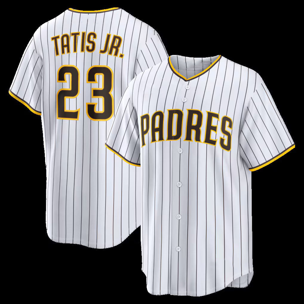 San Diego Padres #23 Fernando Tatis Jr. White Home Replica Player Baseball Jersey