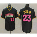 San Diego Padres #23 Fernando Tatis Jr Number Black 20th Anniversary Cool Base Stitched Baseball Jersey