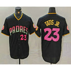 San Diego Padres #23 Fernando Tatis Jr Number Black 20th Anniversary Cool Base Stitched Baseball Jersey