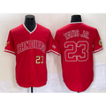 San Diego Padres #23 Fernando Tatis Jr Number Red NEW 2023 Cool Base Stitched Baseball Jersey