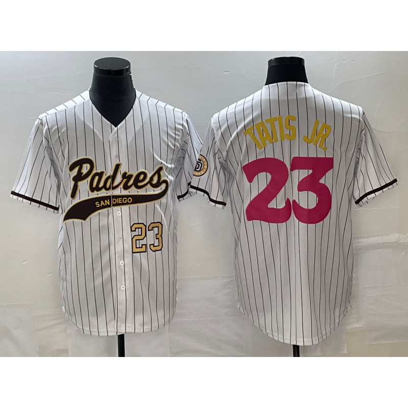 San Diego Padres #23 Fernando Tatis Jr Number White NEW 2023 City Connect Cool Base Stitched Baseball Jersey
