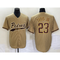 San Diego Padres #23 Fernando Tatis Jr Tan NEW 2023 Cool Base Stitched Baseball Jersey