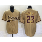 San Diego Padres #23 Fernando Tatis Jr Tan NEW 2023 Cool Base Stitched Baseball Jersey