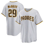 San Diego Padres #29 Fred McGriff White Home Retired Player Replica Baseball Jersey