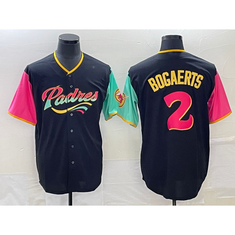 San Diego Padres #2 Xander Bogaerts 2022 Black City Connect Cool Base Stitched Baseball Jersey