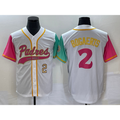 San Diego Padres #2 Xander Bogaerts White Number NEW 2023 City Connect Cool Base Stitched Baseball Jersey