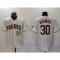 San Diego Padres #30 Eric Hosmer White Stitched Cool Baseball Jersey