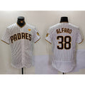 San Diego Padres #38 Jorge Alfaro White With PS Patch Stitched Flex Baseball Jersey