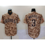 San Diego Padres #3 Jackson Merrill Camo Cool Base Stitched Baseball Jersey