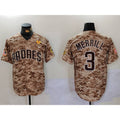 San Diego Padres #3 Jackson Merrill Camo With PS Patch Cool Base Stitched Baseball Jersey