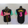 San Diego Padres #3 Jackson Merrill Number Black NEW 2023 City Connect Cool Base Stitched Baseball Jersey