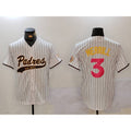San Diego Padres #3 Jackson Merrill white Cool Base Stitched Baseball Jersey