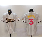 San Diego Padres #3 Jackson Merrill white Cool Base Stitched Baseball Jersey