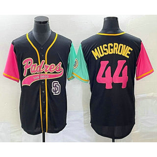 San Diego Padres #44 Joe Musgrove Black NEW 2023 City Connect Cool Base Stitched Baseball Jersey