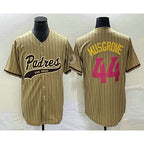San Diego Padres #44 Joe Musgrove Tan Pinstripe 2023 City Connect Cool Base Stitched Baseball Jersey