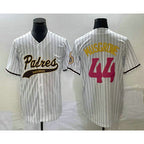 San Diego Padres #44 Joe Musgrove White Pinstripe 2023 City Connect Cool Base Stitched Baseball Jersey