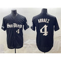 San Diego Padres #4 Luis Arraez Black Gothic Edition Vapor Limited Stitched Baseball Jersey