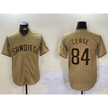 San Diego Padres #84 Dylan Cease Khaki Team Logo Stitched Cool Baseball Jersey