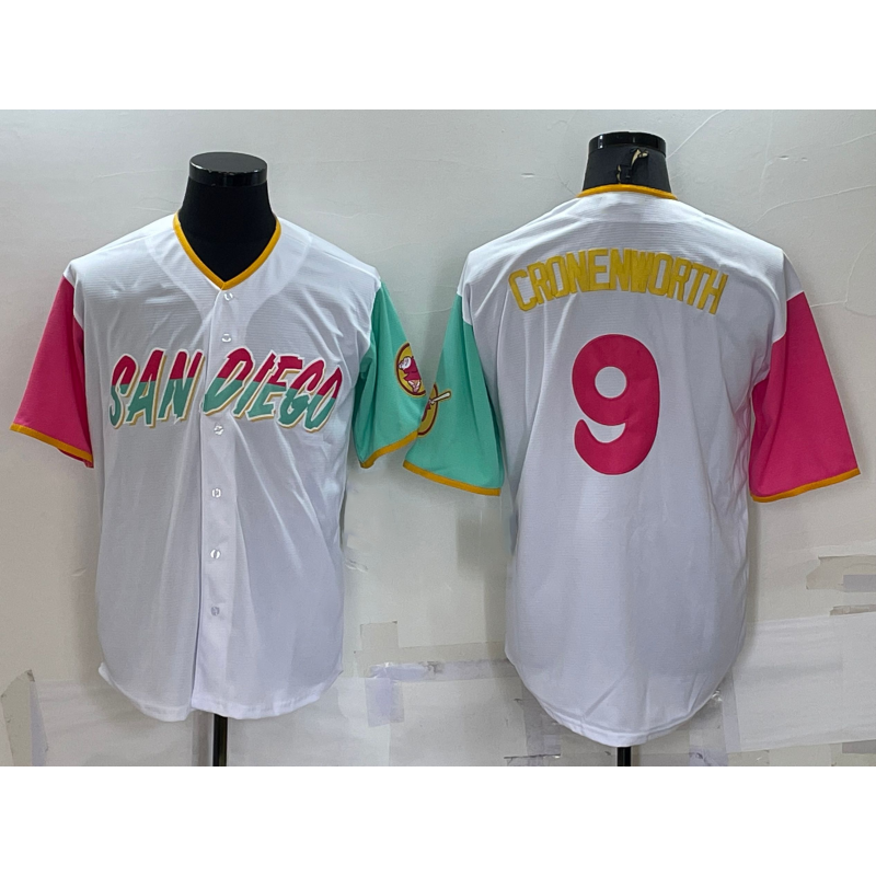 San Diego Padres #9 Jake Cronenworth White 2022 City Connect Cool Base Stitched Baseball Jersey