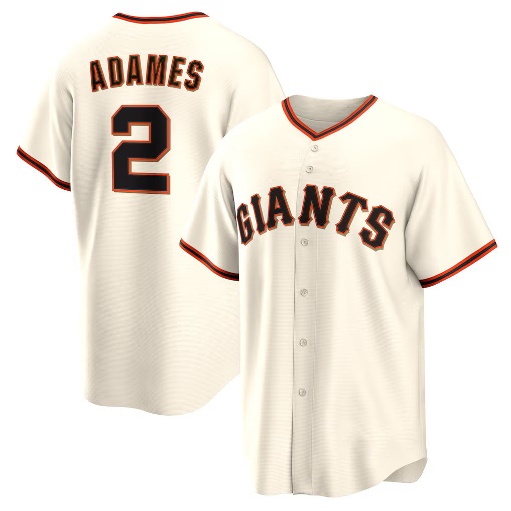San Francisco Giants #2 Willy Adames Cream Home Replica Baseball Jersey