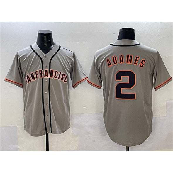 San Francisco Giants #2 Willy Adames Gray Cool Base Stitched Baseball Jersey