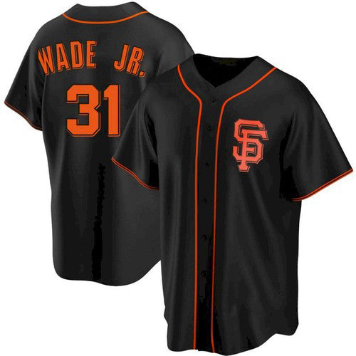 San Francisco Giants #31 LaMonte Wade Jr Black Replica Alternate Baseball Jersey