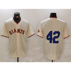 San Francisco Giants #42 Jackie Robinson Cream Limited Stitched Cool Baseball Jersey