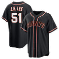 San Francisco Giants #51 Jung Hoo Lee Black Out Stitched Baseball Jersey
