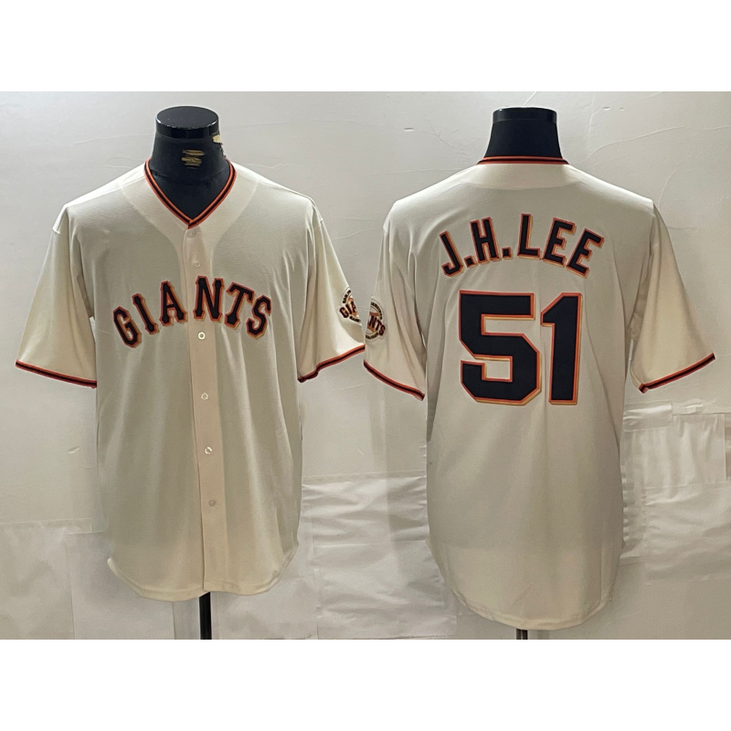 San Francisco Giants #51 Jung Hoo Lee Cream 2024 Home Limited Stitched Baseball Jersey