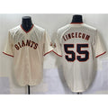 San Francisco Giants #55 Tim Lincecum Cream 2024 Home Limited Stitched Baseball Jersey