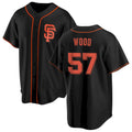 San Francisco Giants #57 Alex Wood Black Alternate Baseball Jersey