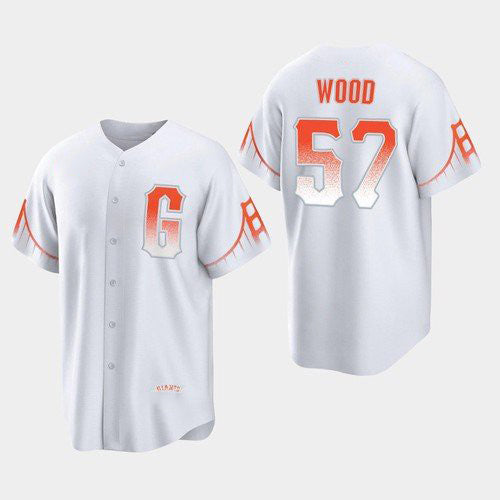 San Francisco Giants #57 Alex Wood White 2021 City Connect Baseball Jersey