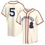 San Francisco Giants #5 Mike Yastrzemski Cream 2024 Rickwood Classic Stitched Baseball Jersey
