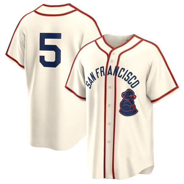 San Francisco Giants #5 Mike Yastrzemski Cream 2024 Rickwood Classic Stitched Baseball Jersey