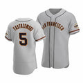 San Francisco Giants #5 Mike Yastrzemski Gray Flex Baseball Jersey