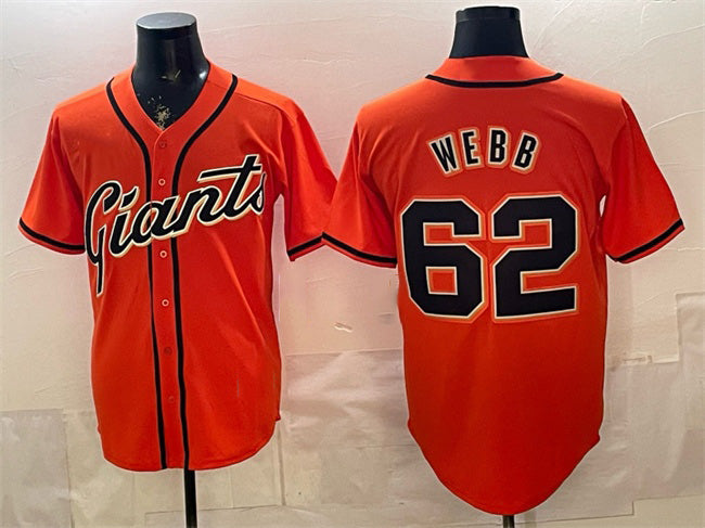 San Francisco Giants #62 Logan Webb Orange Cool Base Stitched Baseball Jersey