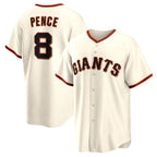 San Francisco Giants #8 Hunter Pence Cream Home Retired Player Replica Baseball Jersey