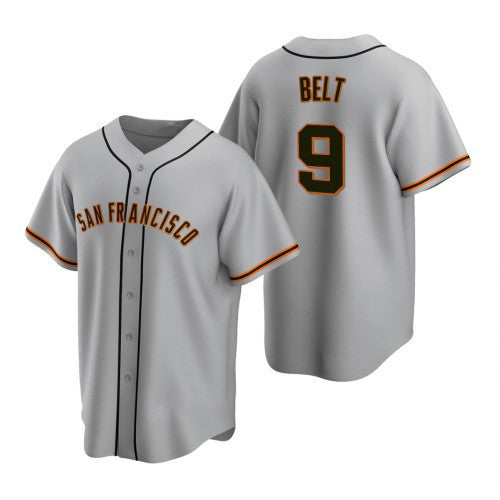 San Francisco Giants #9 Brandon Belt 2020 Grey Baseball Jersey