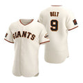 San Francisco Giants #9 Brandon Belt stitched Cream Baseball Jersey