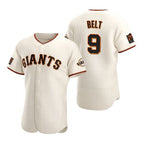 San Francisco Giants #9 Brandon Belt stitched Cream Baseball Jersey