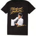 Singer MJs Michaels Jackson Portrait Graphic 100%Cotton T Shirt Men's Retro Fashion Summer Unisex Hip